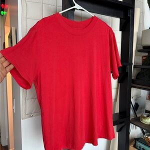 Lululemon All Yours Shirt Classic Red Crewneck T-Shirt